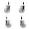 Service Caster 5'' Nylon Wheel Swivel 7/8'' Expanding Stem Caster Set 2 Brakes, 4PK SCC-EX20S514-NYS-2-TLB-2-78 - alternate 1